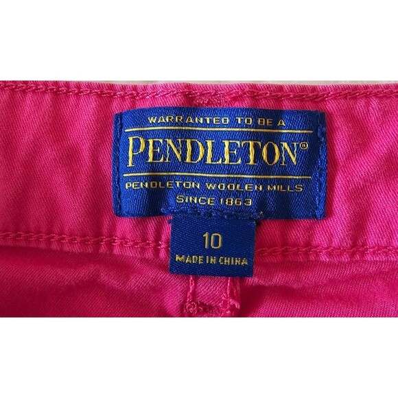 Pendleton Womens Pants pink Size 10 Chino Pant Straight High Rise 100% Cotton - Picture 3 of 4